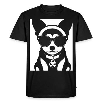 Drôle Chihuahua portant des lunettes de soleil Chihuahuas - T-shirt Premium bio Homme - noir - Devant - Nico (187cm)