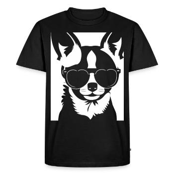 Drôle Chihuahua portant des lunettes de soleil Chihuahuas - T-shirt Premium bio Homme - noir - Devant - Nico (187cm)