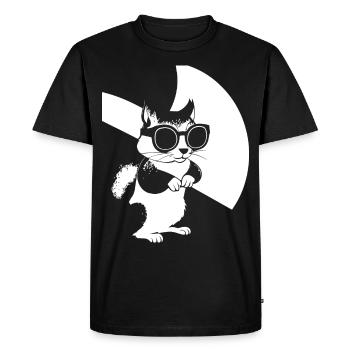 Funny Squirrel Wearing Sunglasses Squirrels - Men's Premium Organic T-Shirt - black - Front - Nico (187cm)