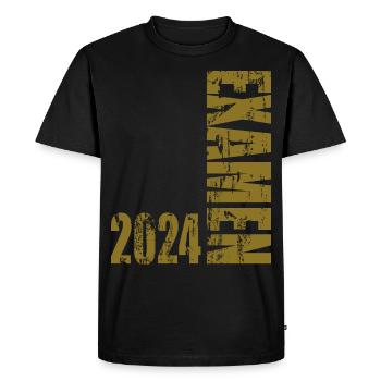 Examen 2024 - Männer Premium Bio T-Shirt - Schwarz - Vorne - Nico (187cm)