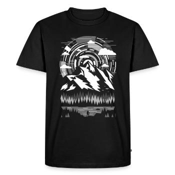 Montagne moderne en plein air - Noir et blanc - T-shirt Premium bio Homme - noir - Devant - Nico (187cm)