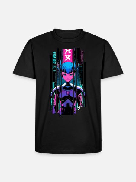 Kvinde geometrisk ninja cyborg symbol - Herre Premium økologisk T-shirt - sort