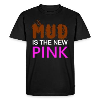 MUD est le nouveau cochon ROSE - Confiant - Sale - T-shirt Premium bio Homme - noir - Devant - Nico (187cm)