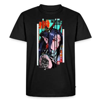 Cyborg Oni kanji - T-shirt Premium bio Homme - noir - Devant - Nico (187cm)