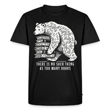 Drôle d’amour de livre ours déclaration pour fan de livre - T-shirt Premium bio Homme - noir - Devant - Nico (187cm)