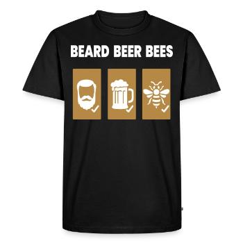 Bee Beekeeper Beard Beer Bees Men Beekeeper - Men's Premium Organic T-Shirt - black - Front - Nico (187cm)