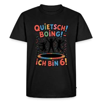 Birthday Shirt Trampoline Birthday 6 Years - Men's Premium Organic T-Shirt - black - Front - Nico (187cm)