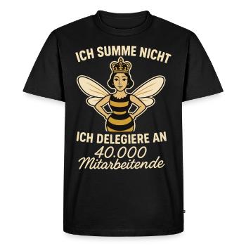 bees beekeeper honey I don't buzz but lead - Men's Premium Organic T-Shirt - black - Front - Nico (187cm)