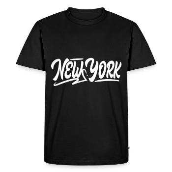 NEW YORK - T-shirt Premium bio Homme - noir - Devant - Nico (187cm)