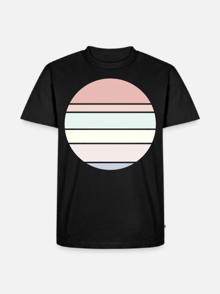 Background Pastel Circle - Men's Premium Organic T-Shirt - black