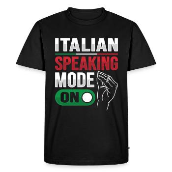 Funny Italian Hand Gestures Italy Lovers - Men's Premium Organic T-Shirt - black - Front - Nico (187cm)