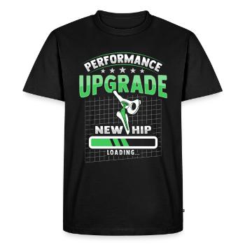 Bionic part design after hip prosthesis surgery - Men's Premium Organic T-Shirt - black - Front - Nico (187cm)