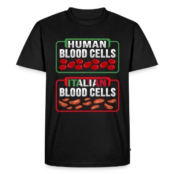 Fun Cuisine italienne Italie Amateurs - T-shirt Premium bio Homme - noir - Devant - Nico (187cm)