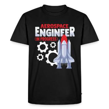 Aerospace Engineer - Men's Premium Organic T-Shirt - black - Front - Nico (187cm)