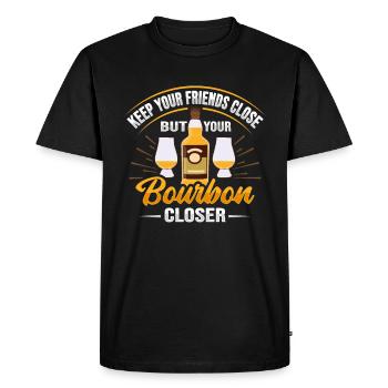 Bourbon Design n Bourbon Drinkers - T-shirt Premium bio Homme - noir - Devant - Nico (187cm)
