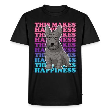 terrier écossais | Cadeau de propriétaire de chien de chien - T-shirt Premium bio Homme - noir - Devant - Nico (187cm)