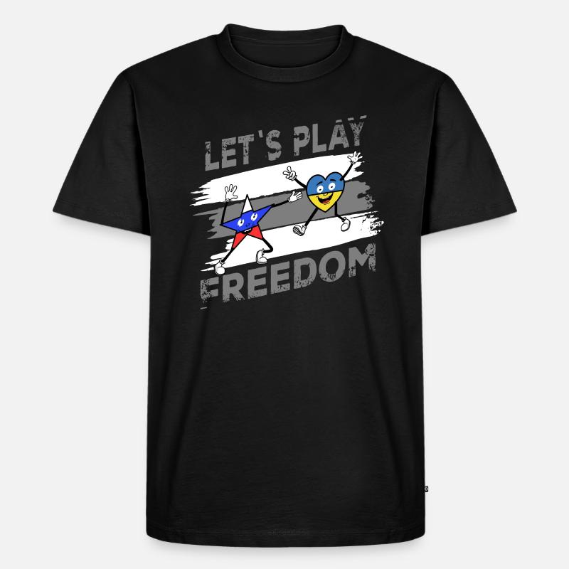 Frieden in der Ukraine - Männer Premium Bio T-Shirt - Schwarz