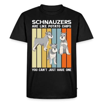 Schnauzer | Cadeau de propriétaire de chien de chien - T-shirt Premium bio Homme - noir - Devant - Nico (187cm)