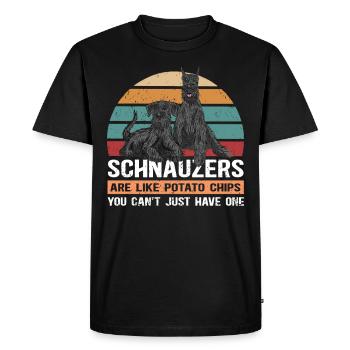 Chiens Schnauzer | Cadeau de propriétaire de chien - T-shirt Premium bio Homme - noir - Devant - Nico (187cm)