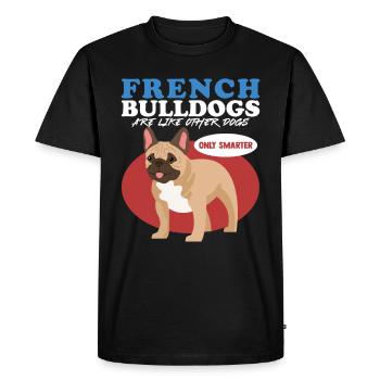 Français Cadeau Bulldog Français Bulldogs - T-shirt Premium bio Homme - noir - Devant - Nico (187cm)