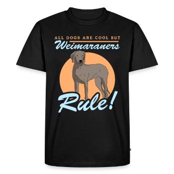 Weimaraner | Cadeau de propriétaire de chien de chien - T-shirt Premium bio Homme - noir - Devant - Nico (187cm)