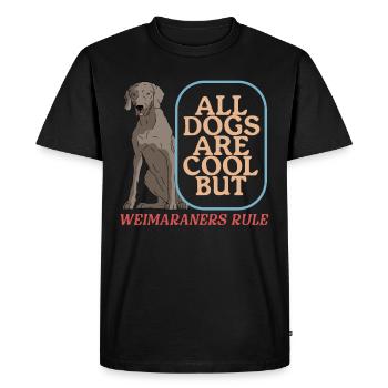 Chiens Weimaraner | Cadeau de propriétaire de chien - T-shirt Premium bio Homme - noir - Devant - Nico (187cm)