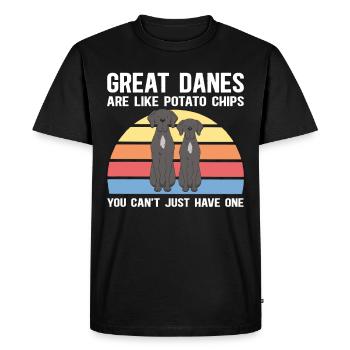 | great dane dogs Cadeau de propriétaire de chien - T-shirt Premium bio Homme - noir - Devant - Nico (187cm)
