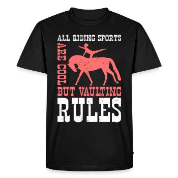 Vaulting Equestrian Sport Vaulter Cadeau - T-shirt Premium bio Homme - noir - Devant - Nico (187cm)