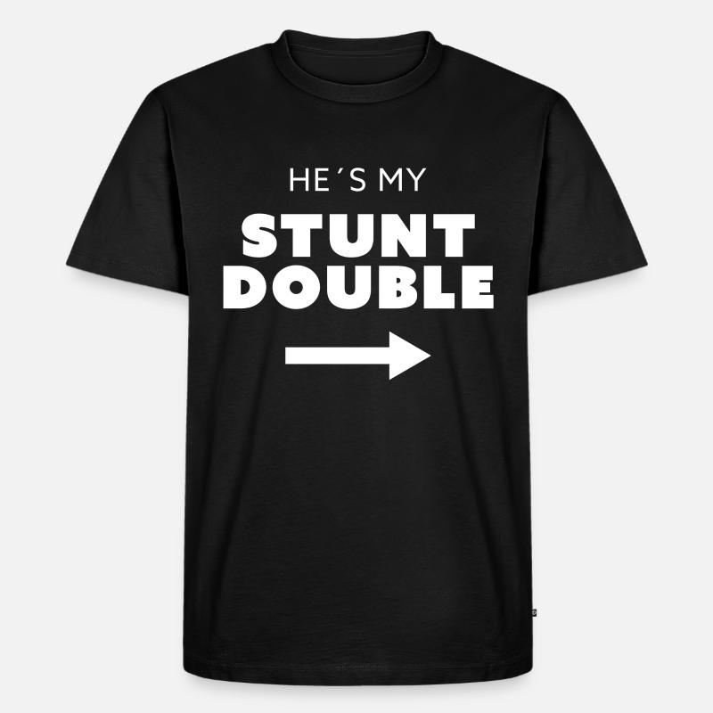 Passendes Zwillingsoutfit eineiige Zwillinge - Männer Premium Bio T-Shirt - Schwarz