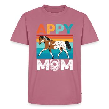 Appaloosa Vêtements de cheval Appaloosa Maman - T-shirt Premium bio Homme - mauve - Devant - Nico (187cm)