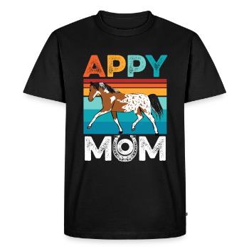 Appaloosa Vêtements de cheval Appaloosa Maman - T-shirt Premium bio Homme - noir - Devant - Nico (187cm)