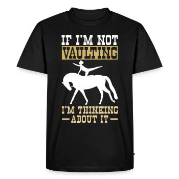 Vaulting Equestrian Sport Sports équestres Cadeau - T-shirt Premium bio Homme - noir - Devant - Nico (187cm)