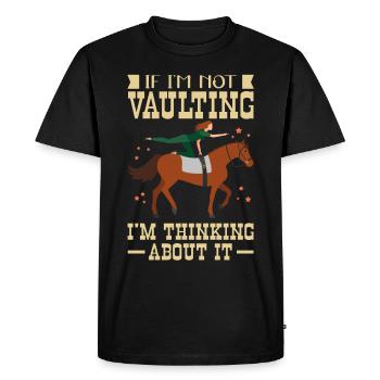 Vaulting Equestrian Sport Sports équestres Cadeau - T-shirt Premium bio Homme - noir - Devant - Nico (187cm)
