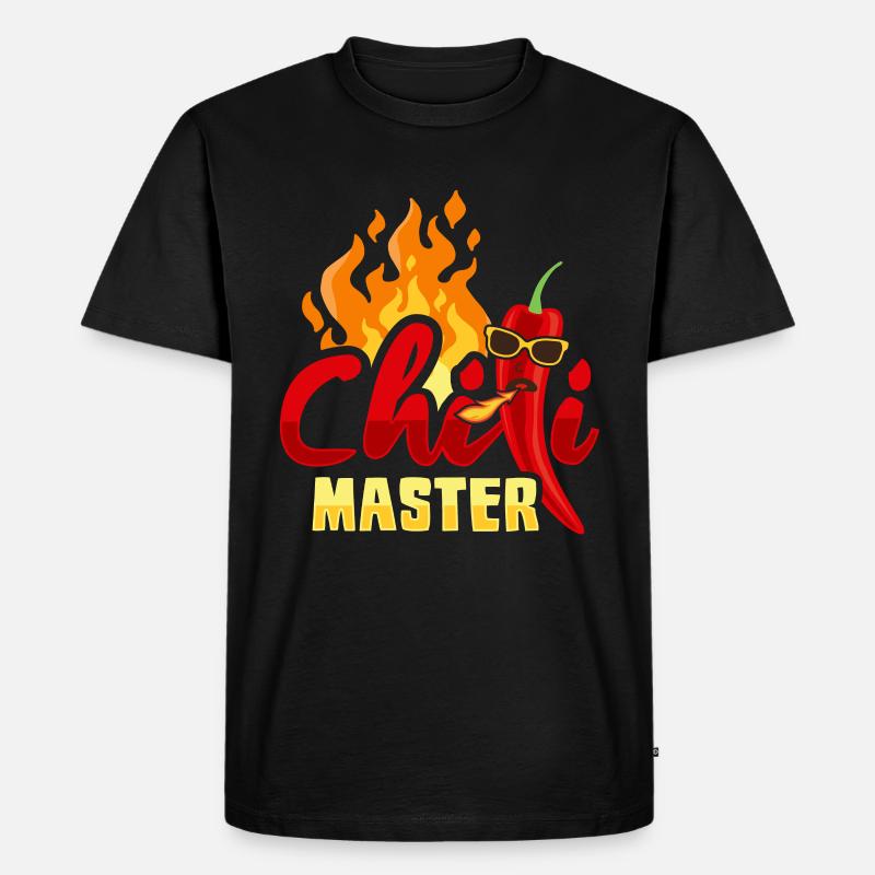 Chili Master - Männer Premium Bio T-Shirt - Schwarz