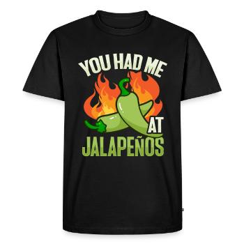 Jalapeno Scoville Chili Amateurs - T-shirt Premium bio Homme - noir - Devant - Nico (187cm)