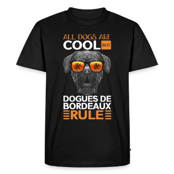 Bordeaux Great Dane Dog Cadeau - T-shirt Premium bio Homme - noir - Devant - Nico (187cm)