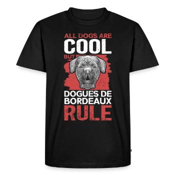 Bordeaux Chien Bordeaux Grand Danois Cadeau - T-shirt Premium bio Homme - noir - Devant - Nico (187cm)
