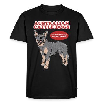 Cadeau de propriétaire de chien de bétail australien - T-shirt Premium bio Homme - noir - Devant - Nico (187cm)