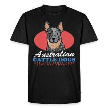 Cadeau de propriétaire de chien de bétail australien - T-shirt Premium bio Homme - noir - Devant - Nico (187cm)