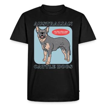 | australienne des chiens de bétail Cadeau de propriétaire de chien - T-shirt Premium bio Homme - noir - Devant - Nico (187cm)