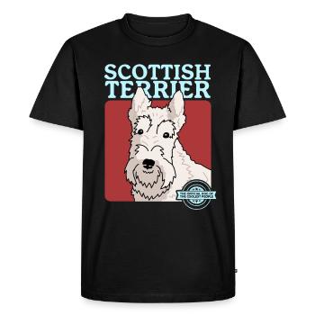 Scottish Terrier Dog Dog Propriétaire Cadeau - T-shirt Premium bio Homme - noir - Devant - Nico (187cm)