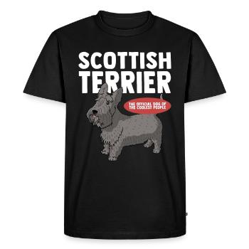terrier écossais | Cadeau de propriétaire de chien de chien - T-shirt Premium bio Homme - noir - Devant - Nico (187cm)