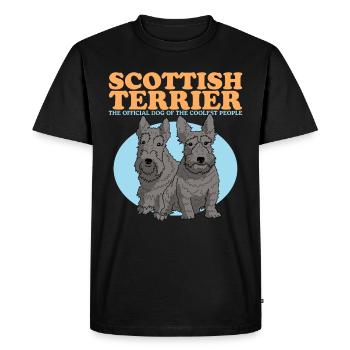 chiens terriers écossais | Cadeau de propriétaire de chien - T-shirt Premium bio Homme - noir - Devant - Nico (187cm)