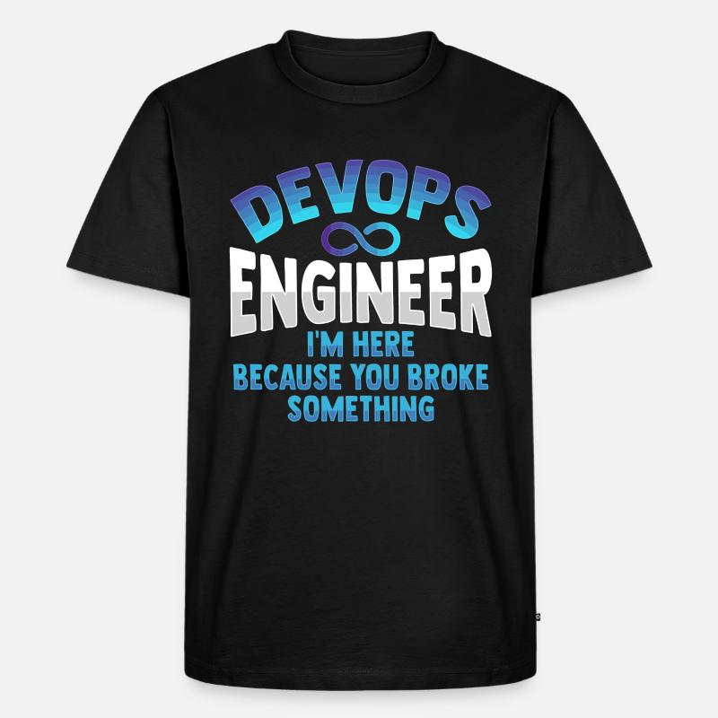 Sys-Admin Developer Devops Engineer - Men's Premium Organic T-Shirt - black
