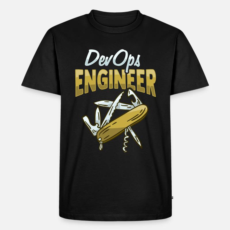 Ingénieur Devops développeur Sys-Admin - T-shirt Premium bio Homme - noir