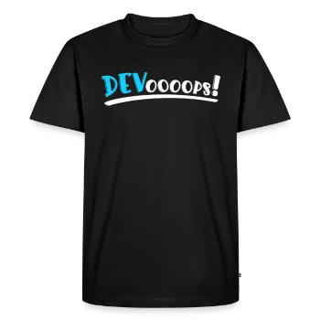 Ingénieur Devops développeur Sys-Admin - T-shirt Premium bio Homme - noir - Devant - Nico (187cm)