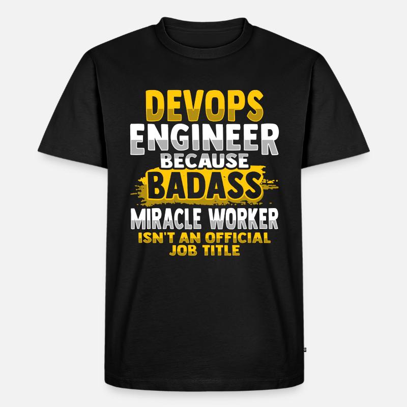 Devops Sys-Admin Entwickler - Männer Premium Bio T-Shirt - Schwarz
