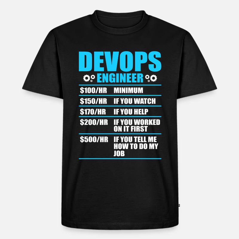 Devops Sys-Admin Developer - Men's Premium Organic T-Shirt - black