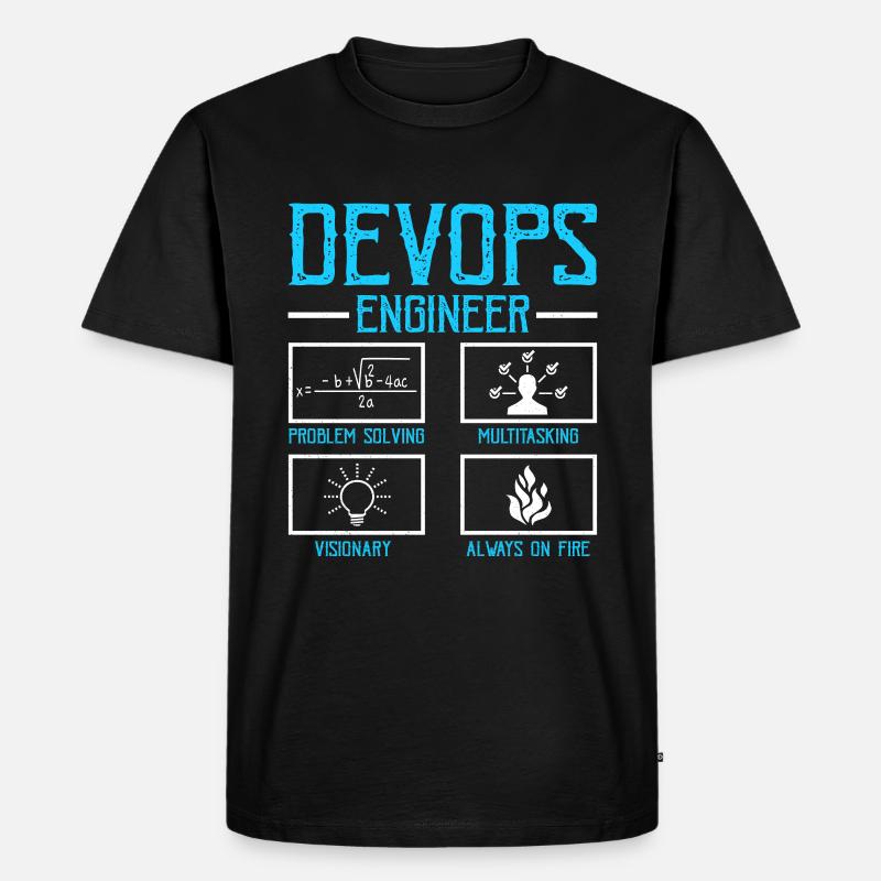 Devops Sys-Admin Developer - Men's Premium Organic T-Shirt - black
