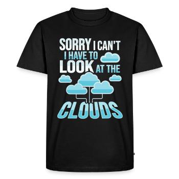 Administrateur Cloud Devops - T-shirt Premium bio Homme - noir - Devant - Nico (187cm)